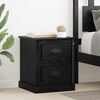 vidaXL Κομοδίνο Μαύρη δρυς 39 x 39 x 47.5 εκ Επεξεργασμένο ξύλο