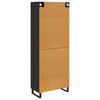 vidaXL Highboard 2 pcs &Mu;&alpha;ύ&rho;&eta; &Omicron;&xi;&upsilon;ά &Sigma;ύ&nu;&theta;&epsilon;&tau;&omicron; &Xi;ύ&lambda;&omicron; &kappa;&alpha;&iota; &Gamma;&upsilon;&alpha;&lambda;ί