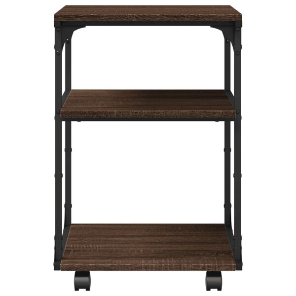 vidaXL Βάση Εκτυπωτή 3 Επιπέδων Καφέ Δρυς 43x48x64 εκ Επεξ. Ξύλο