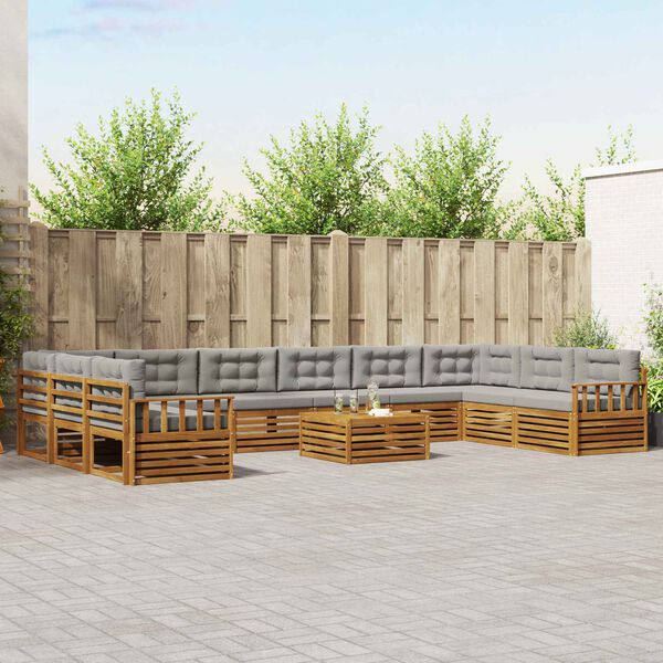 vidaXL &Sigma;&epsilon;&tau; &Kappa;&alpha;&nu;&alpha;&pi;έ 11 pcs &Phi;&upsilon;&sigma;&iota;&kappa;ό &kappa;&alpha;&iota; &Alpha;&nu;&omicron;&iota;&chi;&tau;ό &Gamma;&kappa;&rho;&iota; &Sigma;&tau;&epsilon;&rho;&epsilon;ό &Xi;ύ&lambda;&omicron; &Alpha;&kappa;&alpha;&kappa;ί&alpha;&sigmaf;