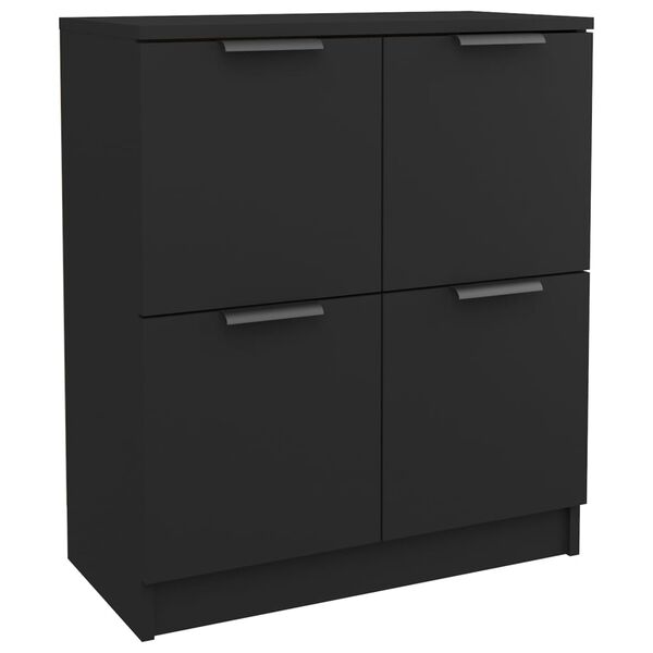 vidaXL Ντουλάπια 2 τεμ. Μαύρα 60x30x70 εκ. Επεξεργασμένο Ξύλο