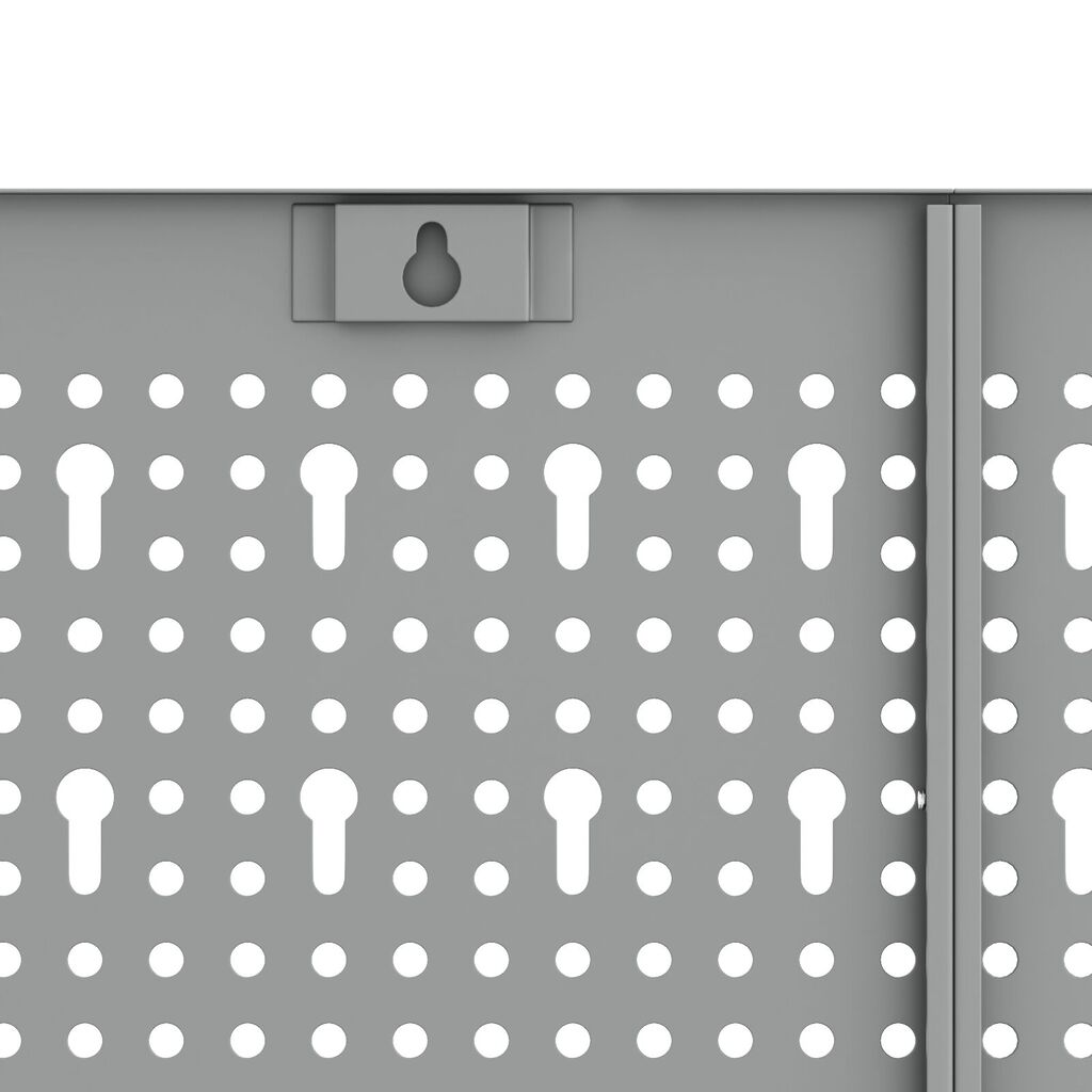 vidaXL Pegboards 3 τεμάχια με 15 αξεσουάρ Γκρι 50x80 εκ Ατσάλι