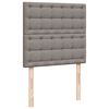 vidaXL Κρεβάτι Boxspring με Στρώμα Taupe 100 x 200 εκ. Υφασμάτινο