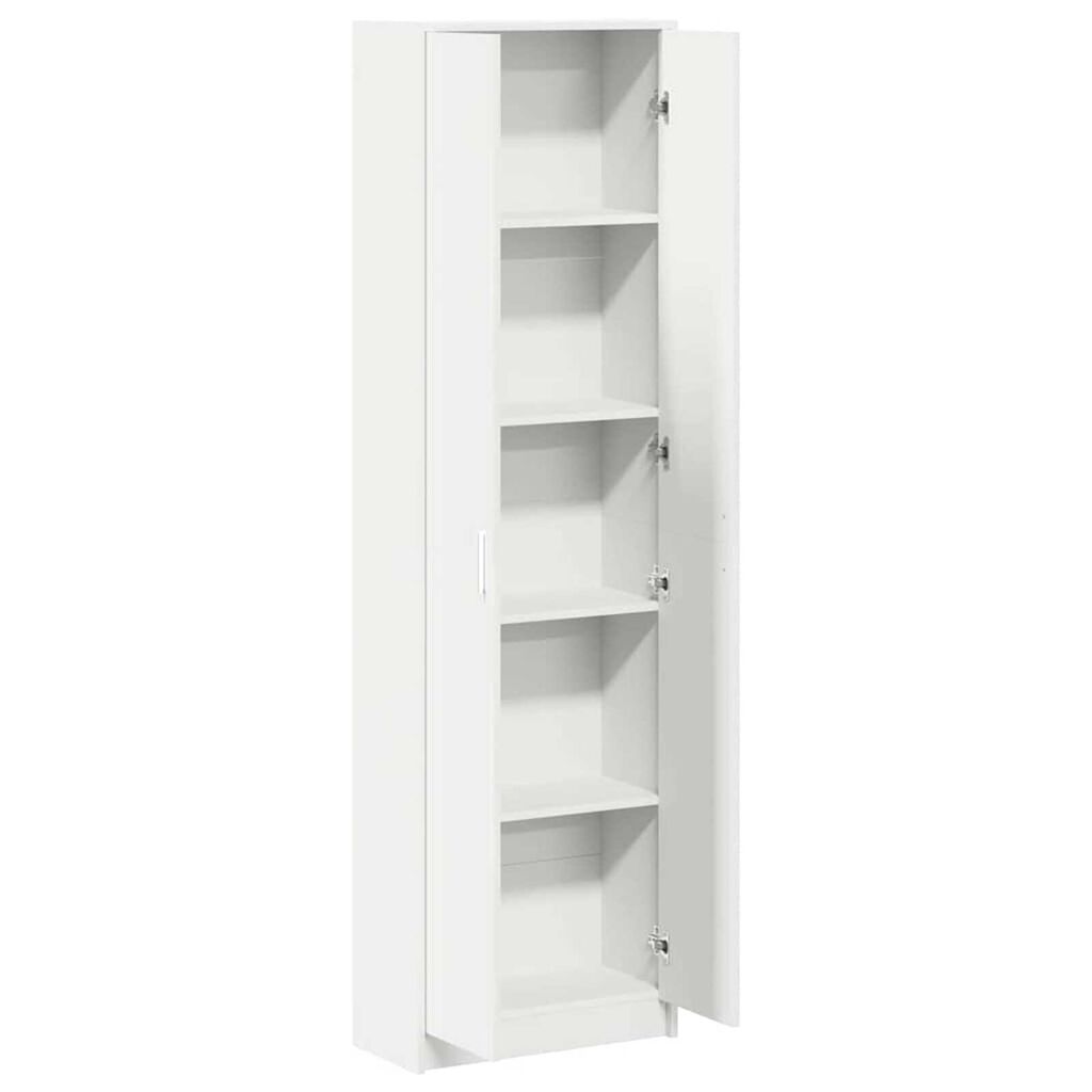 vidaXL Ντουλάπι με ράφι Λευκό 55 x 25 x 189 εκ. Επεξεργασμένο ξύλο