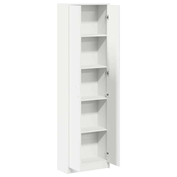 vidaXL Ντουλάπι με ράφι Λευκό 55 x 25 x 189 εκ. Επεξεργασμένο ξύλο