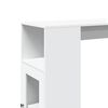 vidaXL Τραπέζι Μπαρ με Ράφια Λευκό 101x40x103,5 εκ. Επεξεργ. Ξύλο