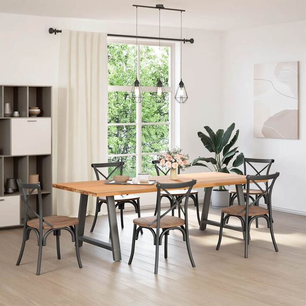 vidaXL Πόδια Τραπεζαρίας Σχήματος Α 2 τεμ. Ανθρακί 100x(72-73) εκ. Ατσάλι