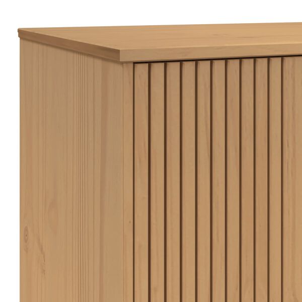 vidaXL Ντουλάπα OLDEN Καφέ 76,5 x 53 x 172 εκ. από Μασίφ Ξύλο Πεύκου