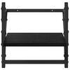 vidaXL Σετ ραφιών τοίχου με ράφι 6 pcs Μαύρη Οξυά 100 x 25 x 30 cm