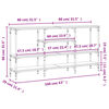 vidaXL Τραπέζι Κονσόλα Καφέ Δρυς 160x29x80 εκ. Επεξεργασμένο Ξύλο