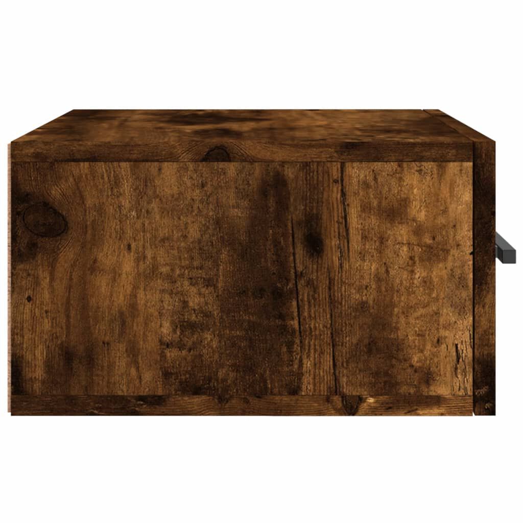 vidaXL Κομοδίνα Επιτοίχια 2 τεμ. Καπνιστή Δρυς 35x35x20 εκ.