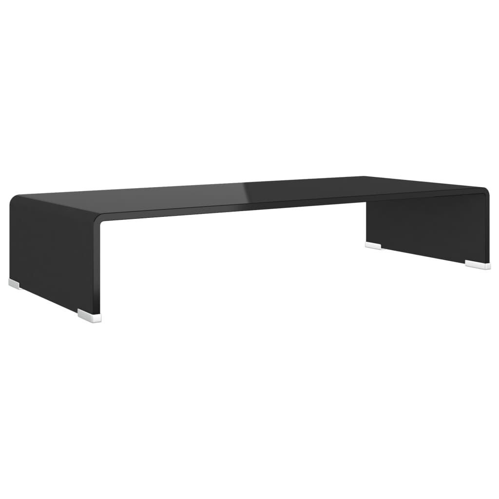 vidaXL Βάση Τηλεόρασης/Οθόνης Μαύρη 70 x 30 x 13 εκ. Γυάλινη