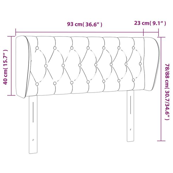 vidaXL Κεφαλάρι με Πτερύγια Taupe 93x23x78/88 εκ. Υφασμάτινο