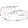 vidaXL Κρεβάτι Boxspring με Στρώμα Σκούρο Καφέ 140x190 εκ. Υφασμάτινο