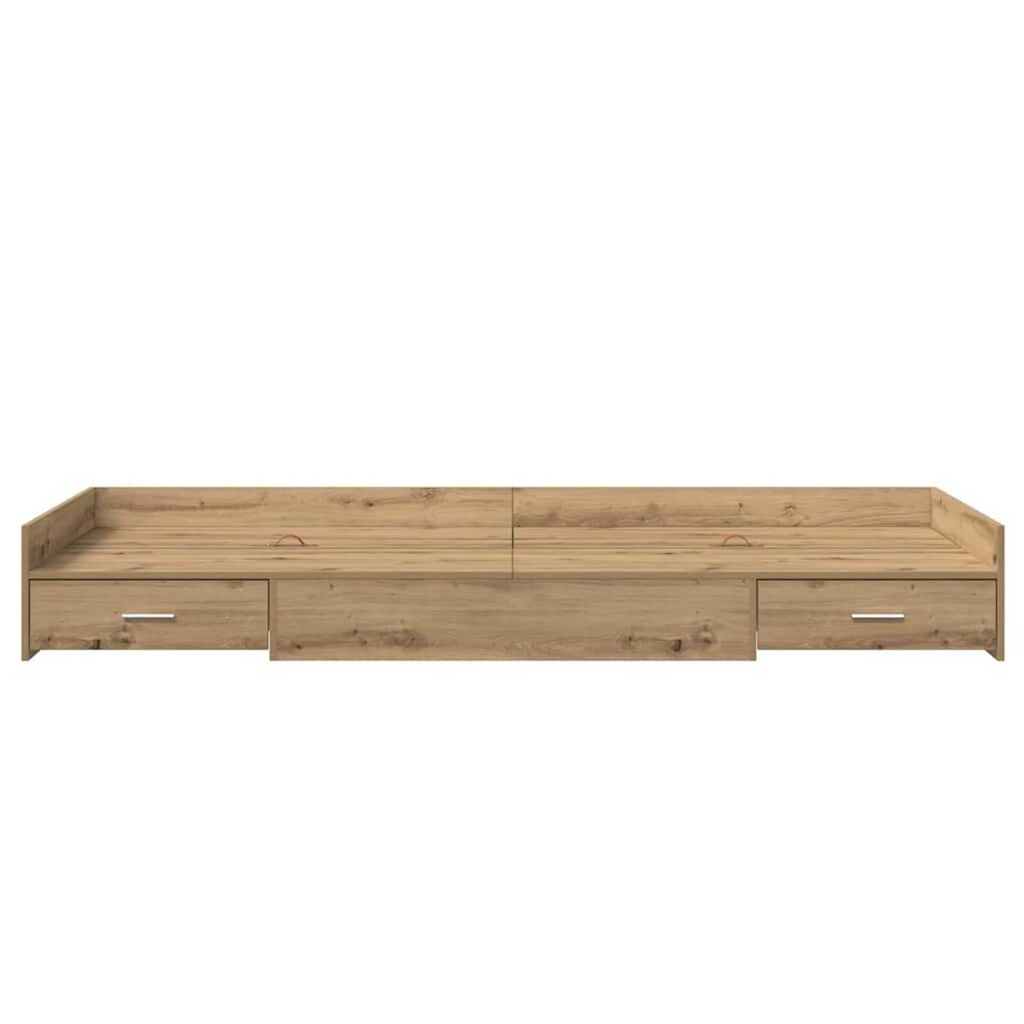 Κρεβάτι με αποθηκευτικό χώρο με κεφαλάρι Artisan Oak 75 x 190 cm