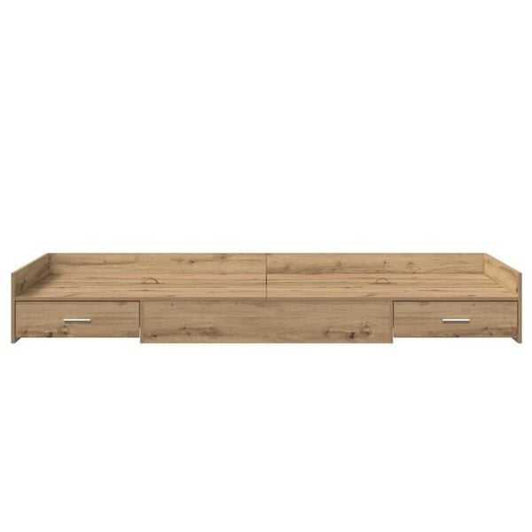 Κρεβάτι με αποθηκευτικό χώρο με κεφαλάρι Artisan Oak 75 x 190 cm