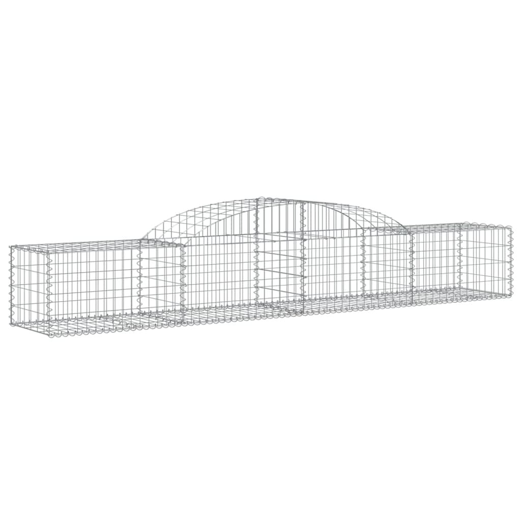 vidaXL Συρματοκιβώτια Τοξωτά 5 τεμ. 300x50x40/60 εκ. Γαλβαν. Ατσάλι