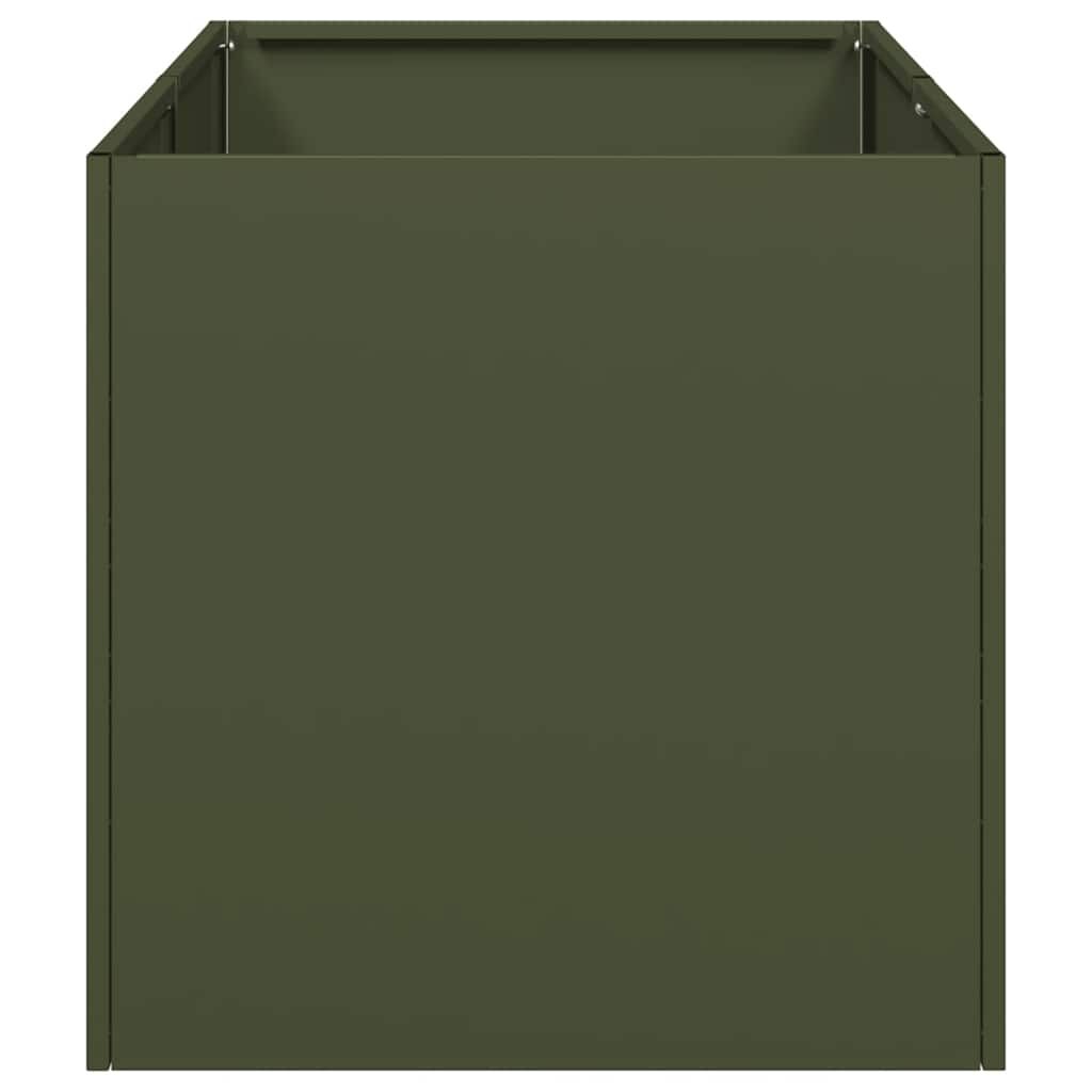 vidaXL Ζαρντινιέρα Λαδί 40x80x40 εκ. από Χάλυβα Ψυχρής Έλασης