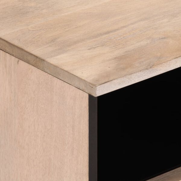 vidaXL Έπιπλο Τηλεόρασης Λευκό 70x34x46 εκ. από Μασίφ Ξύλο Μάνγκο