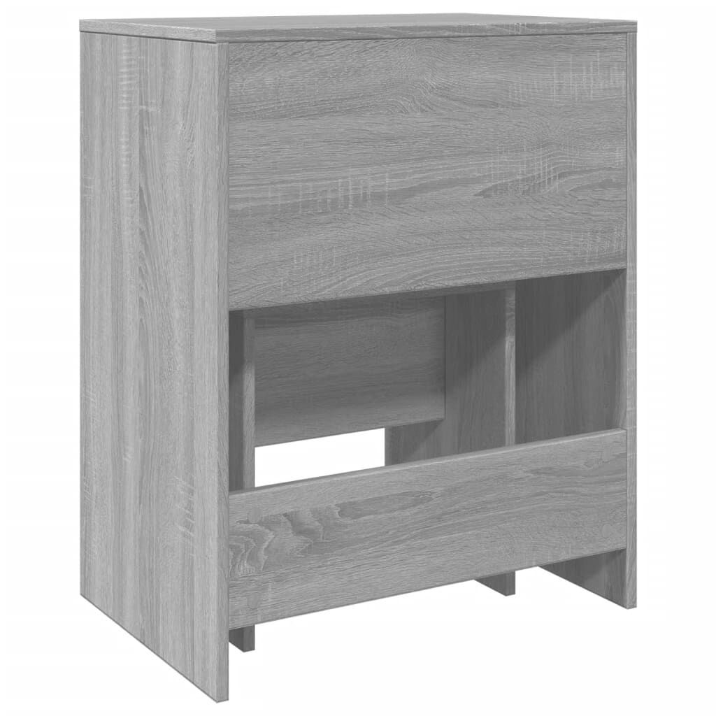 vidaXL Μπουντουάρ και Σκαμπό Γκρι Sonoma 60 x 40 x 113,5 εκ.