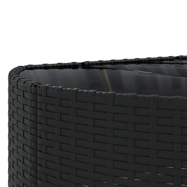vidaXL Σαλόνι Κήπου Σετ 4 Τεμαχίων με Μαξιλάρια Μαύρο Συνθετικό Ρατάν