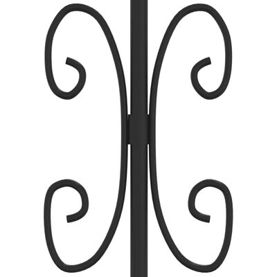 vidaXL Πόρτα Φράχτη με Ακίδες Μαύρη 406x198 εκ. Ατσάλι με Ηλεκτρ. Βαφή