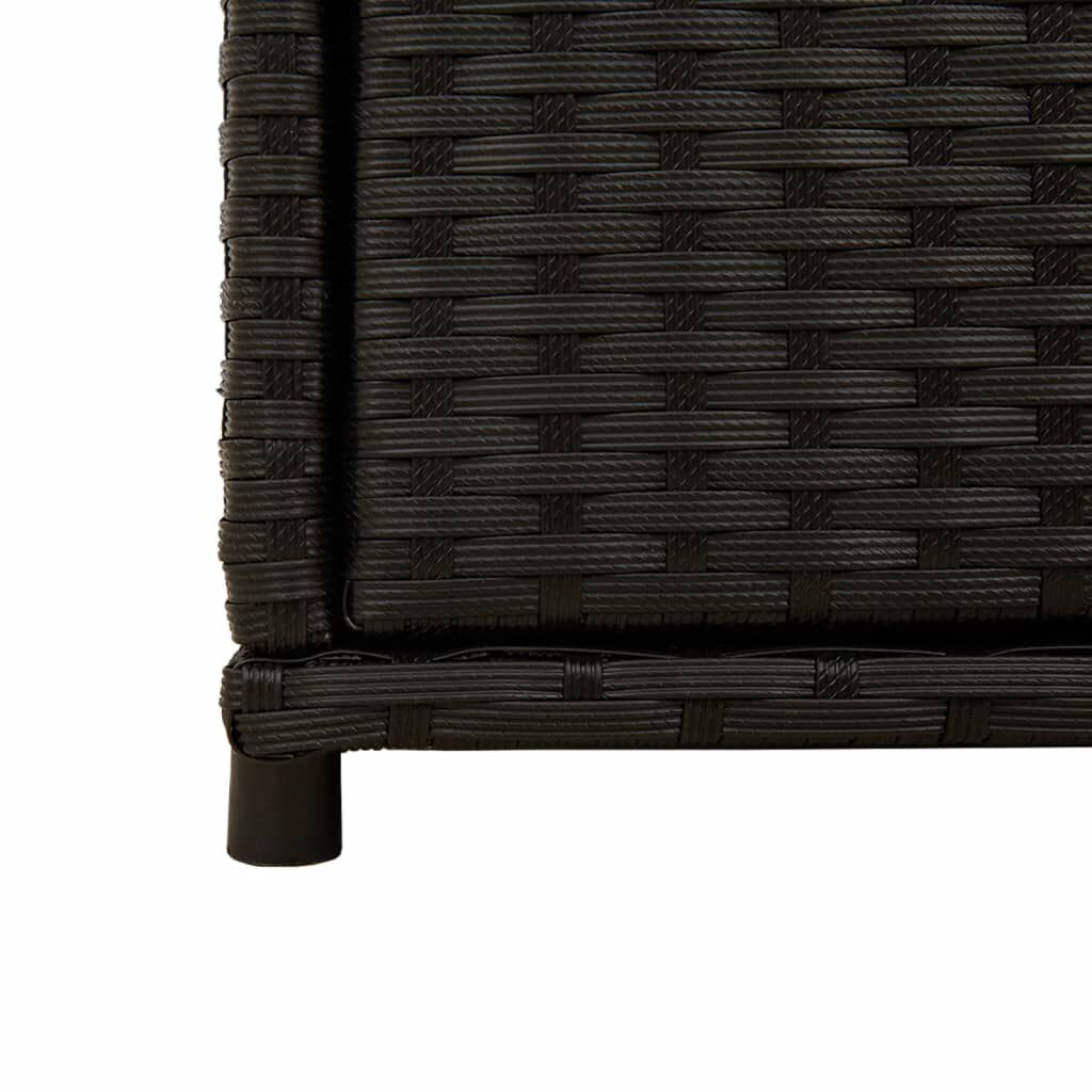 vidaXL Ντουλάπι Αποθήκευσης Κήπου Μαύρο 105x55x113 εκ. από Συνθ. Ρατάν