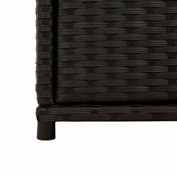 vidaXL Ντουλάπι Αποθήκευσης Κήπου Μαύρο 105x55x113 εκ. από Συνθ. Ρατάν