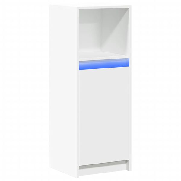 vidaXL Μπουφές με Φώτα LED Λευκός 38x34x100 εκ. από Επεξεργασμένο Ξύλο