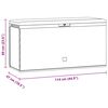 vidaXL Μπαούλο Αποθήκευσης Κήπου Ανθρακί 114 x 47 x 60 εκ.