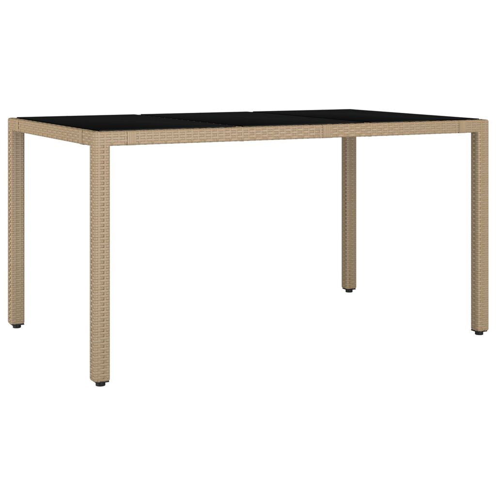 vidaXL Σέτ φαγητού για κήπο 7 pcs Μπεζ 150 x 90 x 75 cm