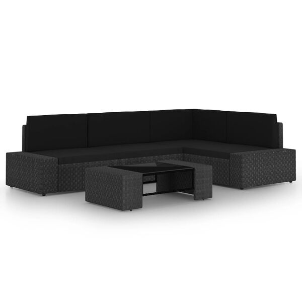 vidaXL &Sigma;&alpha;&lambda;ό&nu;&iota; &Kappa;ή&pi;&omicron;&upsilon; 5 &Tau;&epsilon;&mu;&alpha;&chi;ί&omega;&nu; &Mu;&alpha;ύ&rho;&omicron; &alpha;&pi;ό &Sigma;&upsilon;&nu;&theta;&epsilon;&tau;&iota;&kappa;ό &Rho;&alpha;&tau;ά&nu; &mu;&epsilon; &Mu;&alpha;&xi;&iota;&lambda;ά&rho;&iota;&alpha;