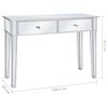 vidaXL Τραπέζι Κονσόλα Καθρέφτης 106,5 x 38 x 76,5 εκ. από MDF & Γυαλί