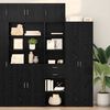 vidaXL Highboard &Mu;&alpha;ύ&rho;&eta; &Omicron;&xi;&upsilon;ά 50 x 42,5 x 185 &epsilon;&kappa;. &Epsilon;&pi;&epsilon;&xi;&epsilon;&rho;&gamma;&alpha;&sigma;&mu;έ&nu;&omicron; &xi;ύ&lambda;&omicron;