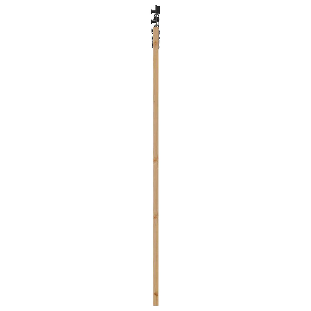 vidaXL Συρόμενη Πόρτα Φυσικό και μαύρο 93 x 202 cm