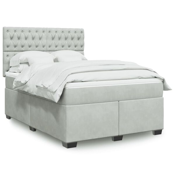 vidaXL &Kappa;&rho;&epsilon;&beta;ά&tau;&iota; Boxspring &mu;&epsilon; &Sigma;&tau;&rho;ώ&mu;&alpha; &Alpha;&nu;&omicron;&iota;&chi;&tau;ό &Gamma;&kappa;&rho;&iota; 160x200 &epsilon;&kappa;. &Beta;&epsilon;&lambda;&omicron;ύ&delta;&iota;&nu;&omicron;