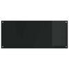 vidaXL Πίσω Πάνελ Κουζίνας 2 pcs Μαύρο 120 x 50 cm σκληρυμένο γυαλί