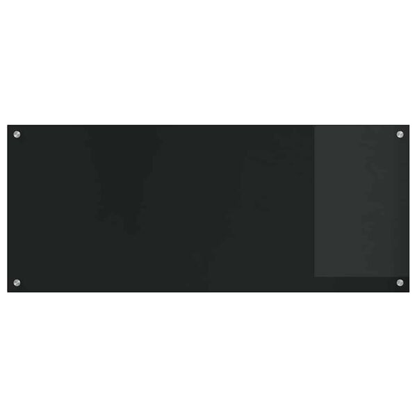 vidaXL Πίσω Πάνελ Κουζίνας 2 pcs Μαύρο 120 x 50 cm σκληρυμένο γυαλί