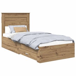 vidaXL &Sigma;&kappa;&epsilon;&lambda;&epsilon;&tau;ό&sigmaf; &Kappa;&rho;&epsilon;&beta;&alpha;&tau;&iota;&omicron;ύ Artisan Oak 90 x 190 cm &Epsilon;&pi;&epsilon;&xi;&epsilon;&rho;&gamma;&alpha;&sigma;&mu;έ&nu;&omicron; &xi;ύ&lambda;&omicron;