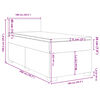 vidaXL Κρεβάτι Boxspring με Στρώμα Ροζ 100x200 εκ. Βελούδινο