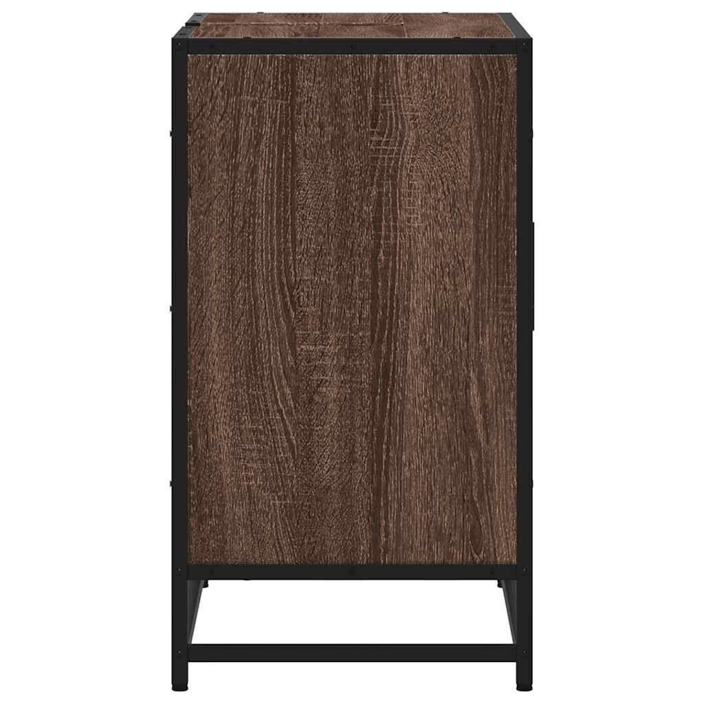vidaXL ντουλάπι νιπτήρα μπάνιου καφέ δρυς 65x33x60 cm