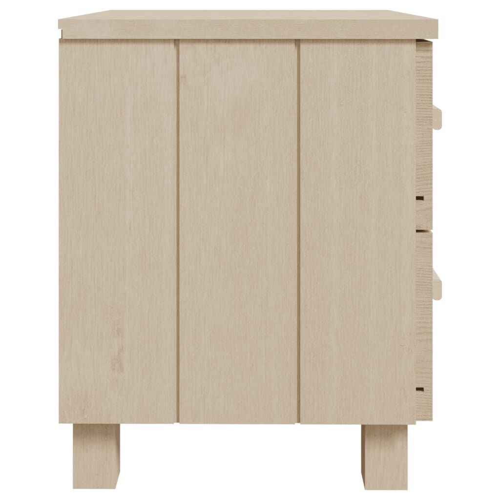 vidaXL Κομοδίνο HAMAR Καφέ Μελί 40 x 35 x 44,5 εκ. Μασίφ Ξύλο Πεύκου