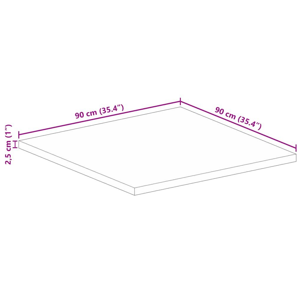 vidaXL Επιφάνεια Τραπεζιού Τετράγωνη 90x90x2,5 εκ. Μασίφ Ξύλο Ακακίας