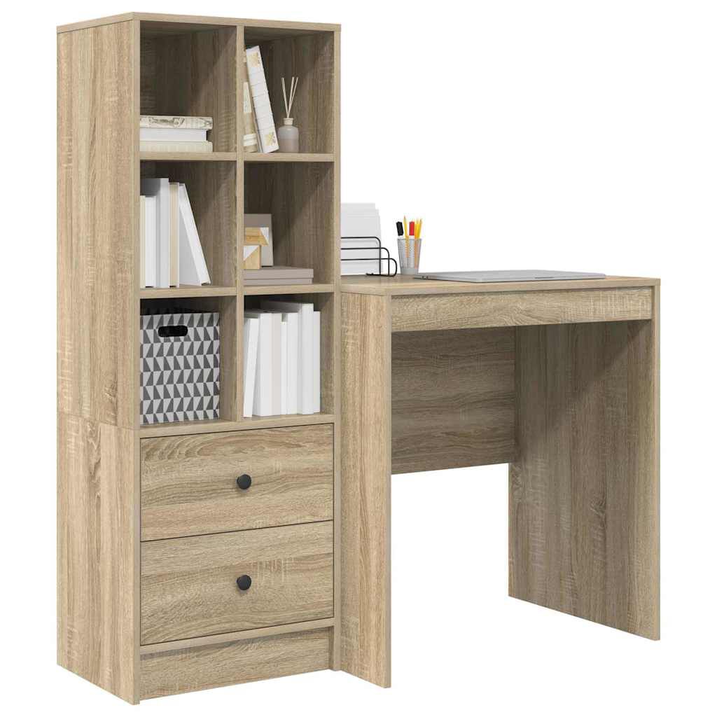 vidaXL Γραφείο με αποθηκευτικό χώρο 2 pcs Δρύς Sonoma 70 x 50 x 76 εκ.