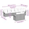 vidaXL Σετ Καναπέ Κήπου με μαξιλάρι 8 pcs Μαύρο Πολυ ράταν