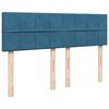 vidaXL Κρεβάτι Boxspring με Στρώμα Μπλε 140x190 εκ. Βελούδινο