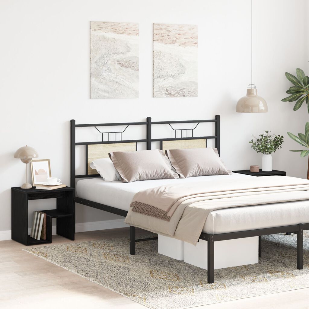 vidaXL Κομοδίνα 2 τεμ Μαύρο Δρυς 40x30x40 εκ Σαουνά ξύλο