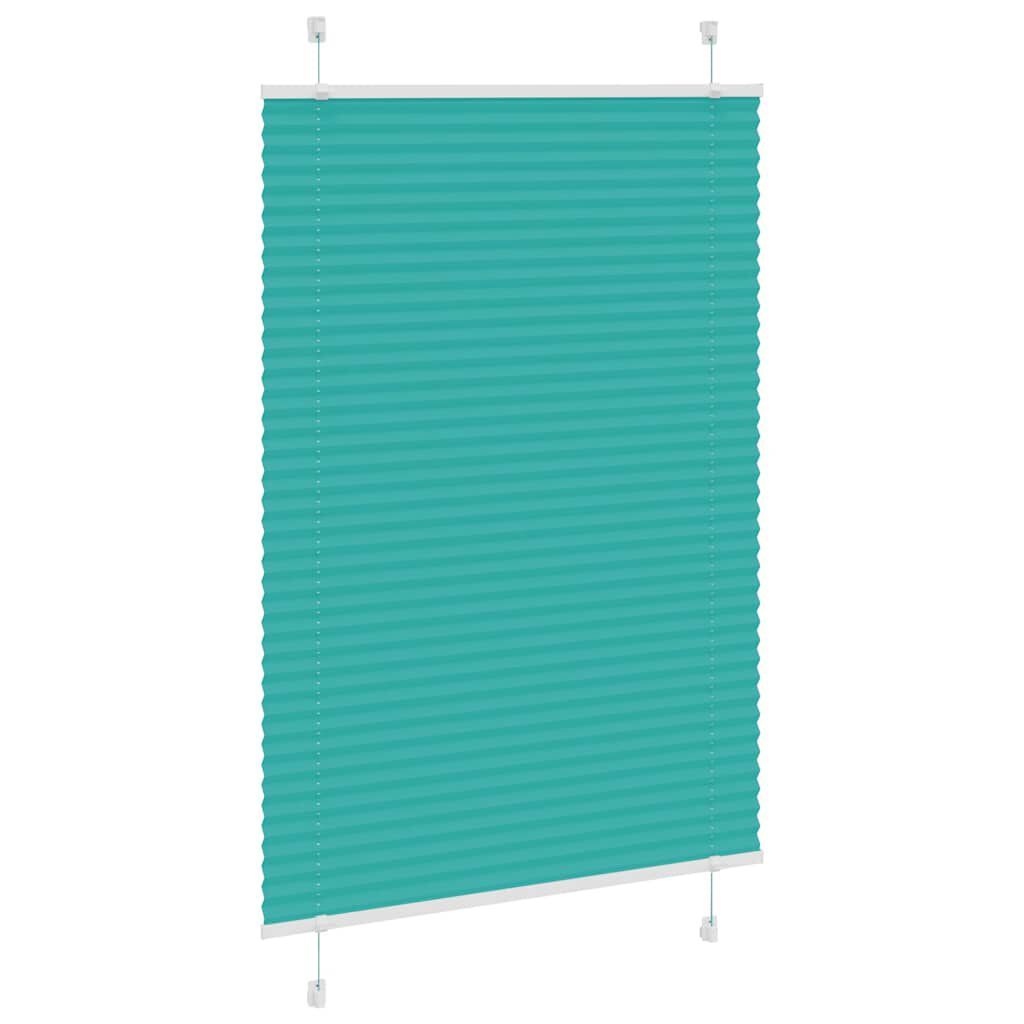 vidaXL Πλισέ περσίδα πετρόλ πράσινο 90x150 cm Πλάτος υφάσματος 89,4 cm