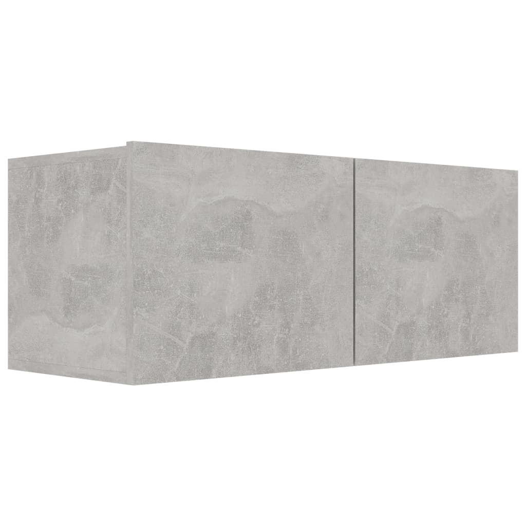 vidaXL Έπιπλο Τηλεόρασης Γκρι Σκυροδέματος 80x30x30 εκ. από Επεξ. Ξύλο