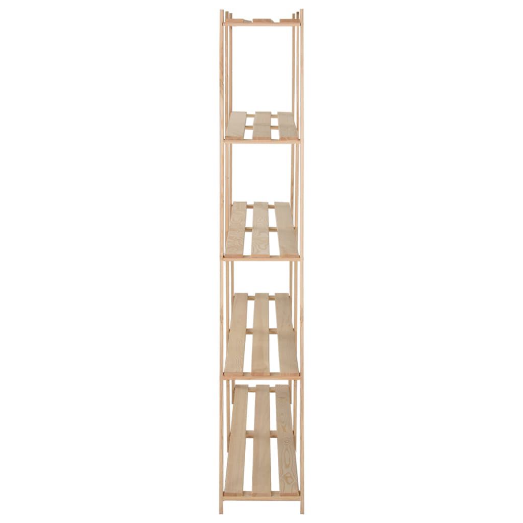 vidaXL Ραφιέρα 5 Επιπέδων 170 x 28,5 x 170 εκ. από Μασίφ Ξύλο Πεύκου